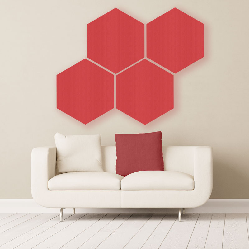 Panneau Acoustique pour Plafond et Mur Hexagone, Hexagonale